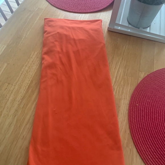 Love this top! Strapless bright orange. - Picture 2 of 3